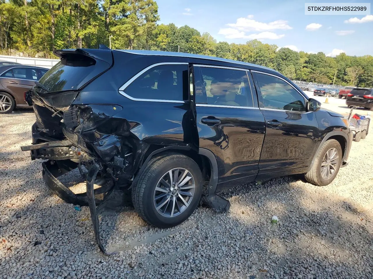 2017 TOYOTA HIGHLANDER VIN 5TDKZRFH0HS522989 — фото 3