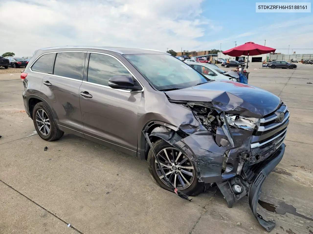 2017 TOYOTA HIGHLANDER VIN 5TDKZRFH6HS188161 — фото 4