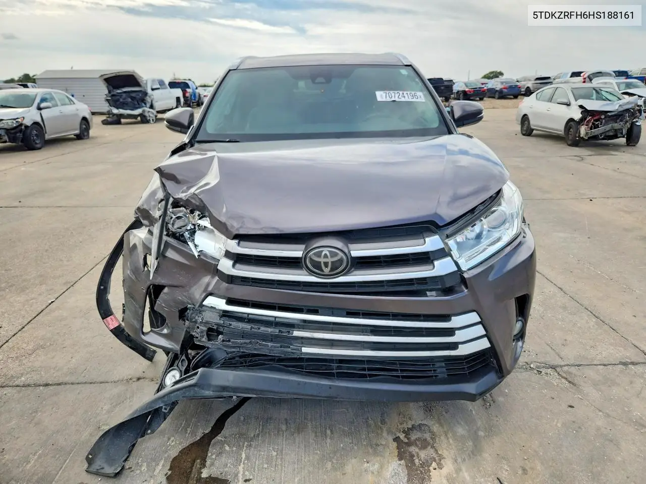 2017 TOYOTA HIGHLANDER VIN 5TDKZRFH6HS188161 — фото 5