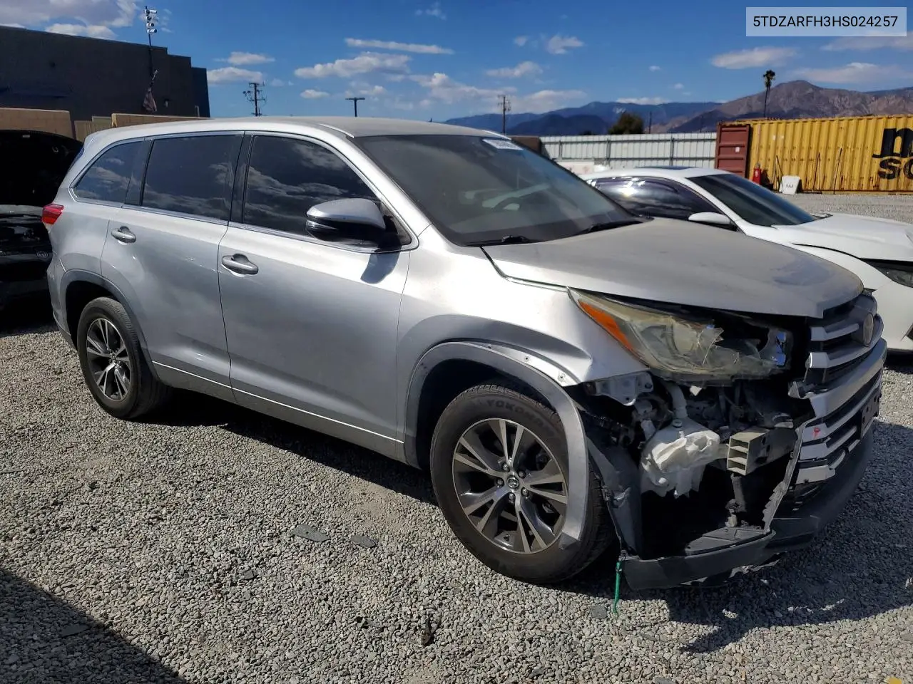 2017 TOYOTA HIGHLANDER VIN 5TDZARFH3HS024257 — фото 4