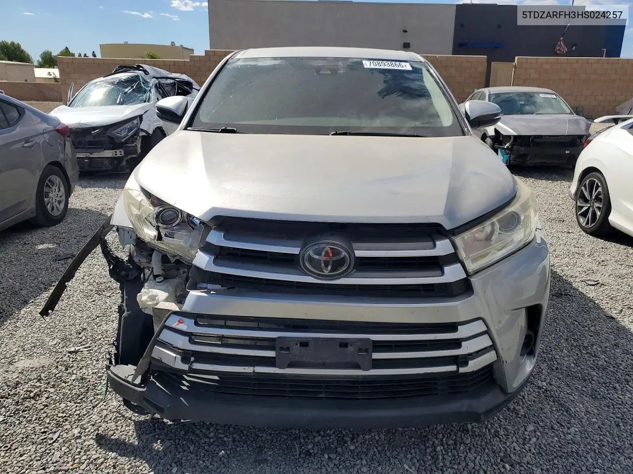 2017 TOYOTA HIGHLANDER VIN 5TDZARFH3HS024257 — фото 5