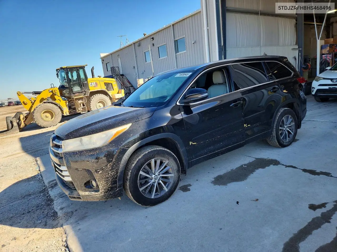 TOYOTA HIGHLANDER 2017, VIN 5TDJZRFH8HS468496