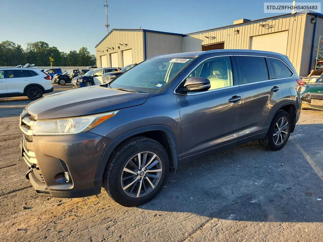 TOYOTA HIGHLANDER 2017, VIN 5TDJZRFH3HS405483