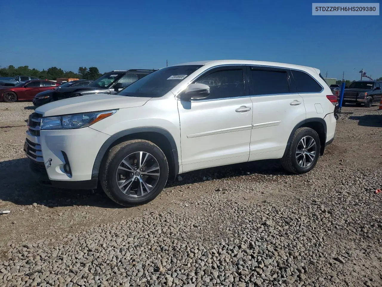 TOYOTA HIGHLANDER 2017, VIN 5TDZZRFH6HS209380