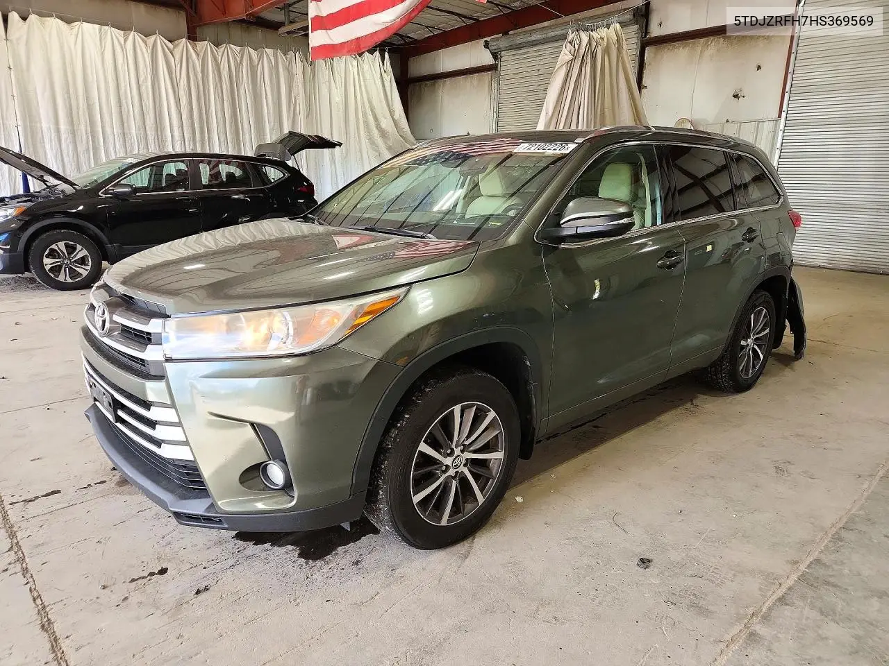 TOYOTA HIGHLANDER 2017, VIN 5TDJZRFH7HS369569