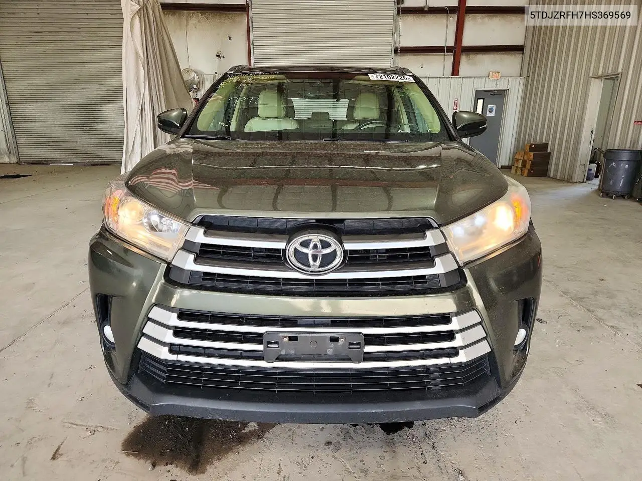 2017 TOYOTA HIGHLANDER VIN 5TDJZRFH7HS369569 — фото 5