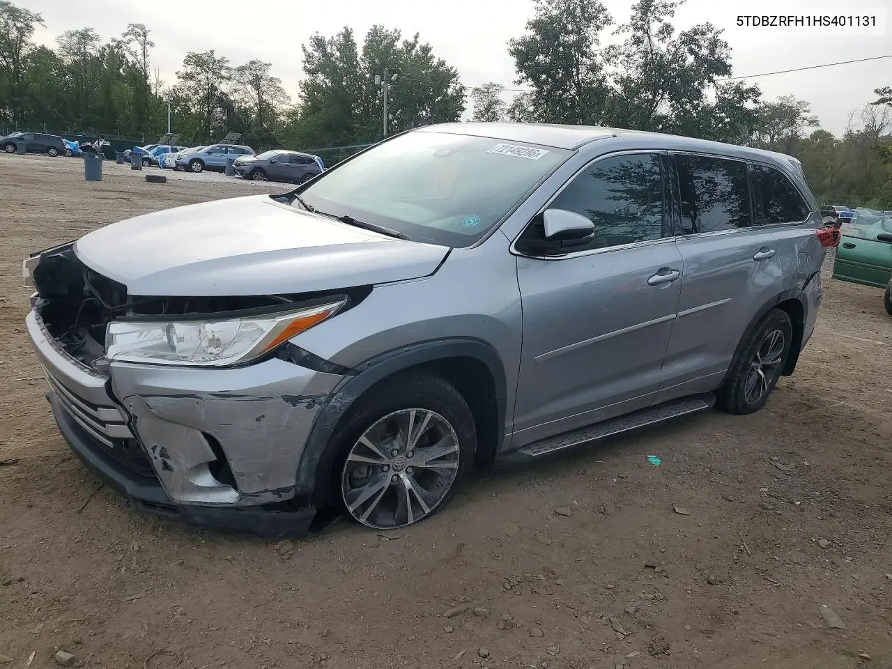TOYOTA HIGHLANDER 2017, VIN 5TDBZRFH1HS401131