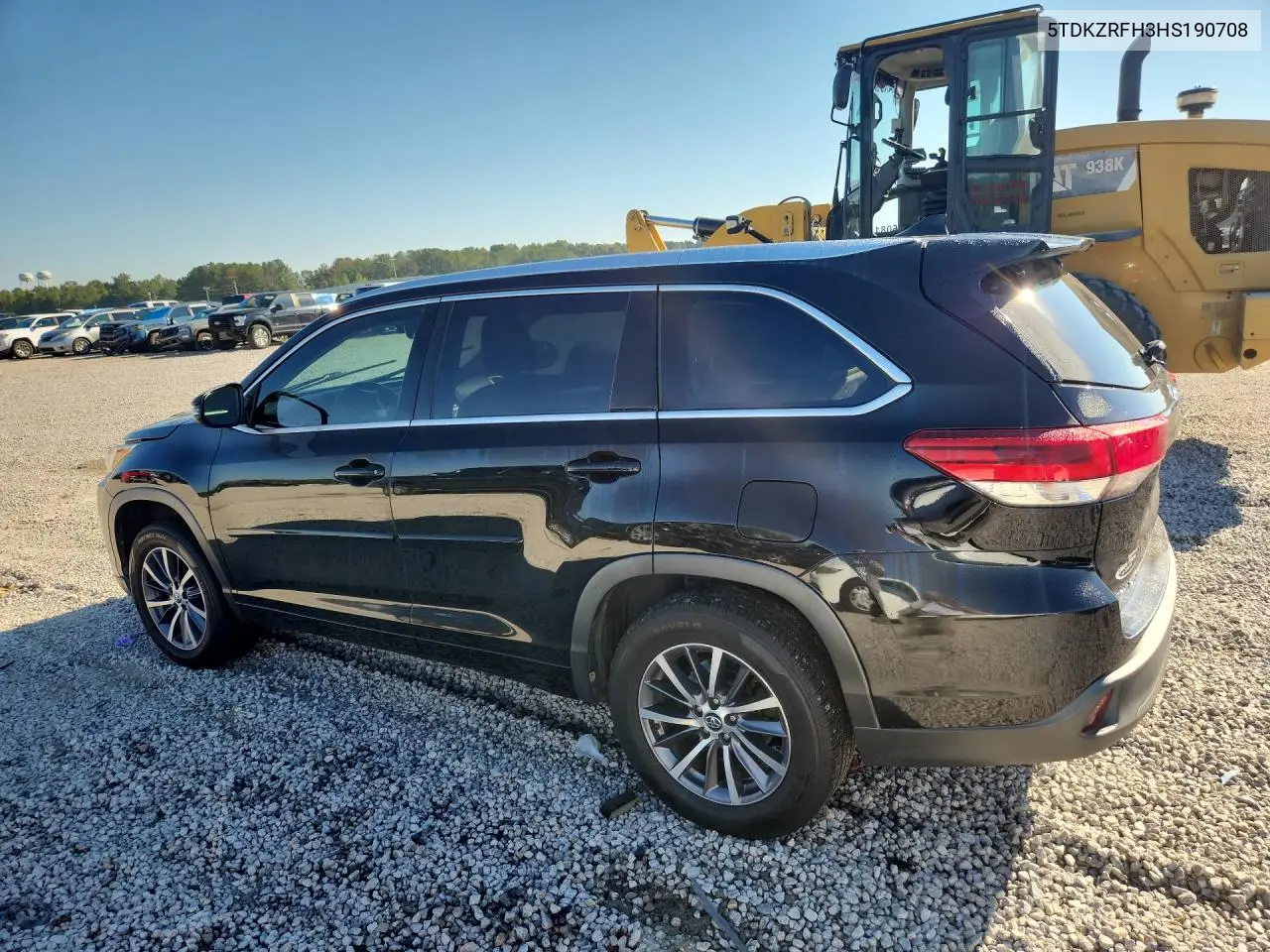2017 TOYOTA HIGHLANDER VIN 5TDKZRFH3HS190708 — фото 2