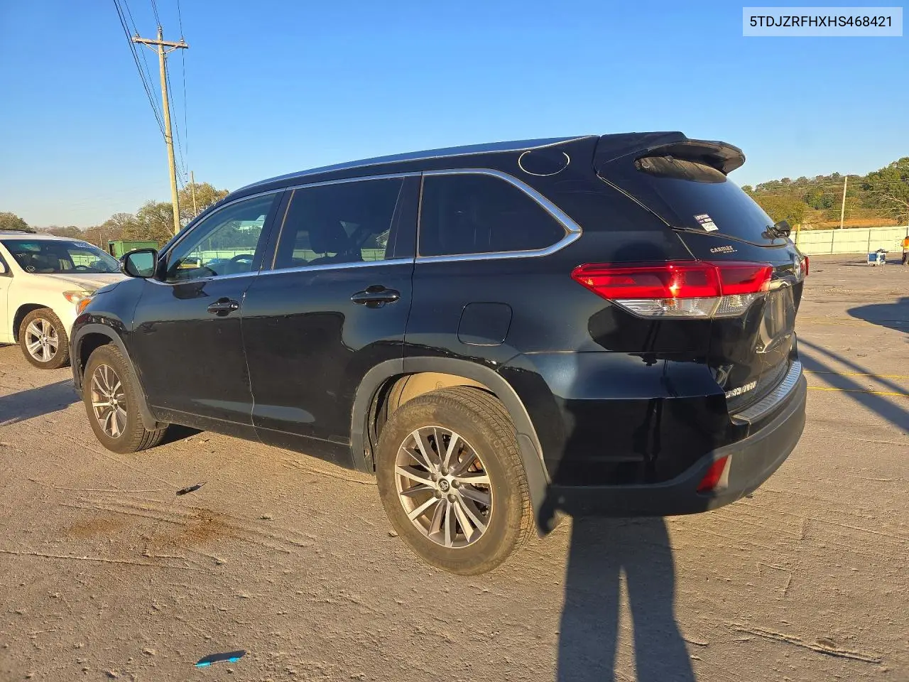 2017 TOYOTA HIGHLANDER VIN 5TDJZRFHXHS468421 — фото 2