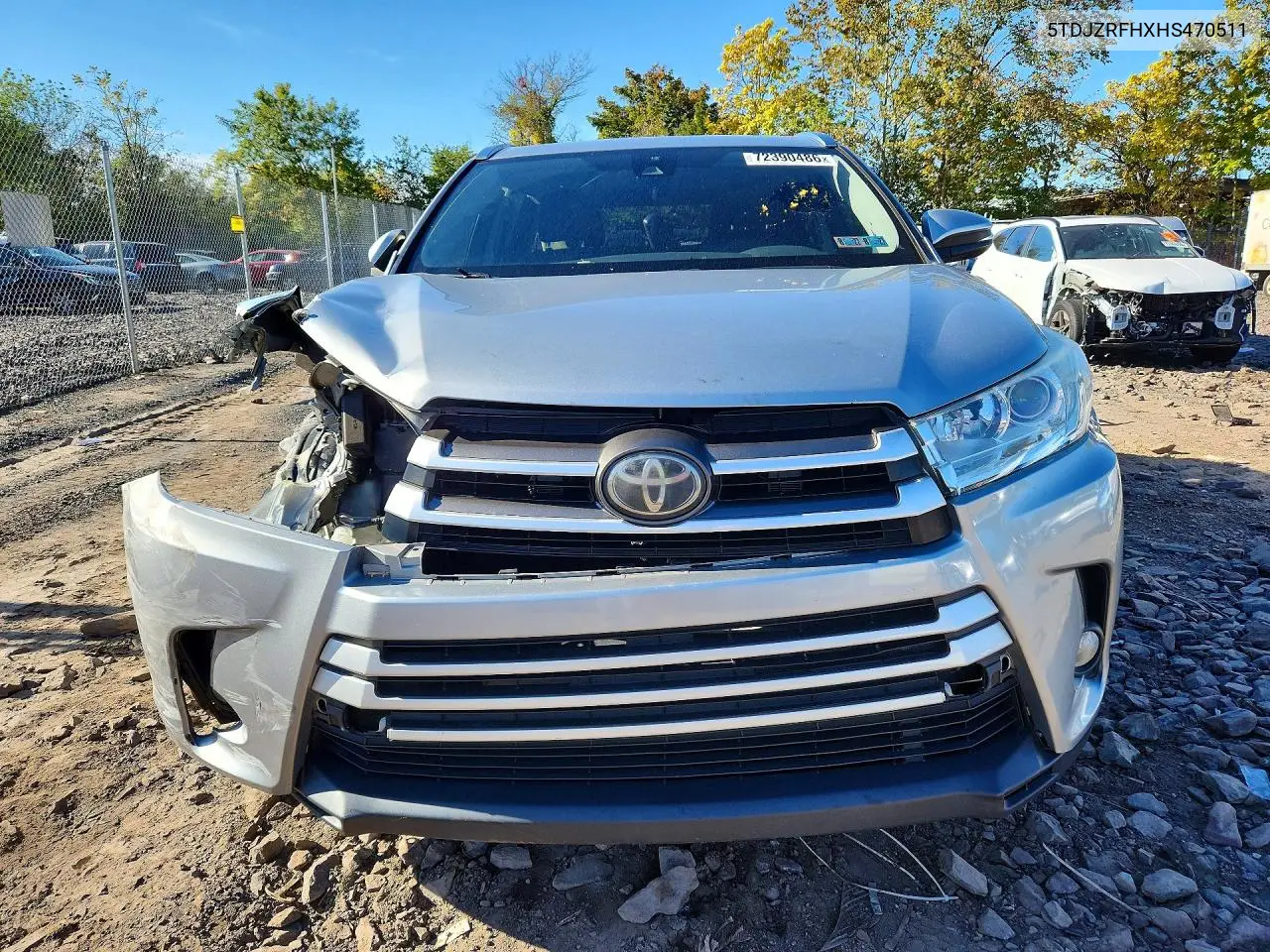 2017 TOYOTA HIGHLANDER VIN 5TDJZRFHXHS470511 — фото 5