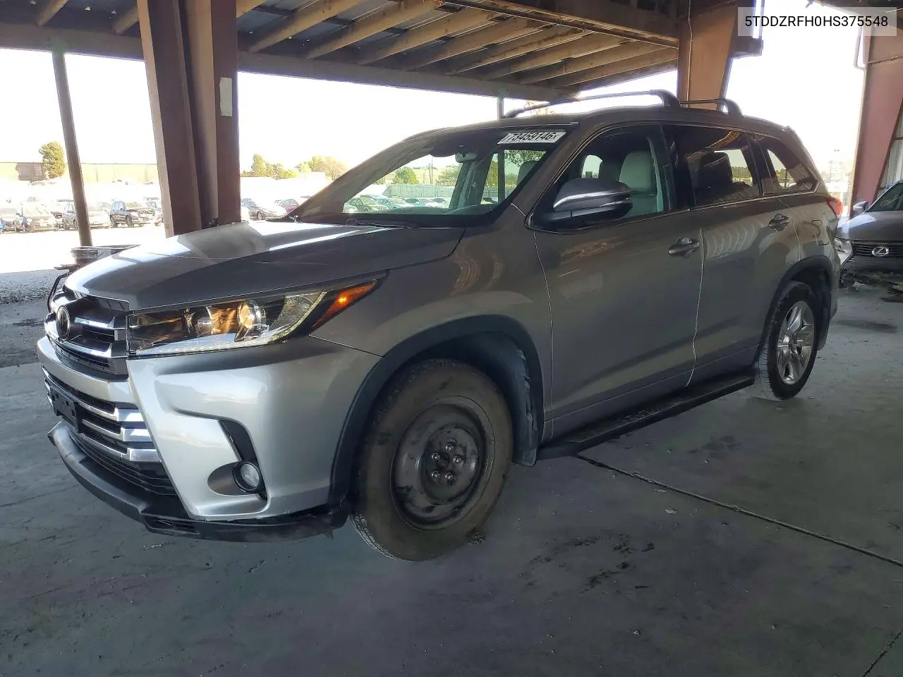 TOYOTA HIGHLANDER 2017, VIN 5TDDZRFH0HS375548