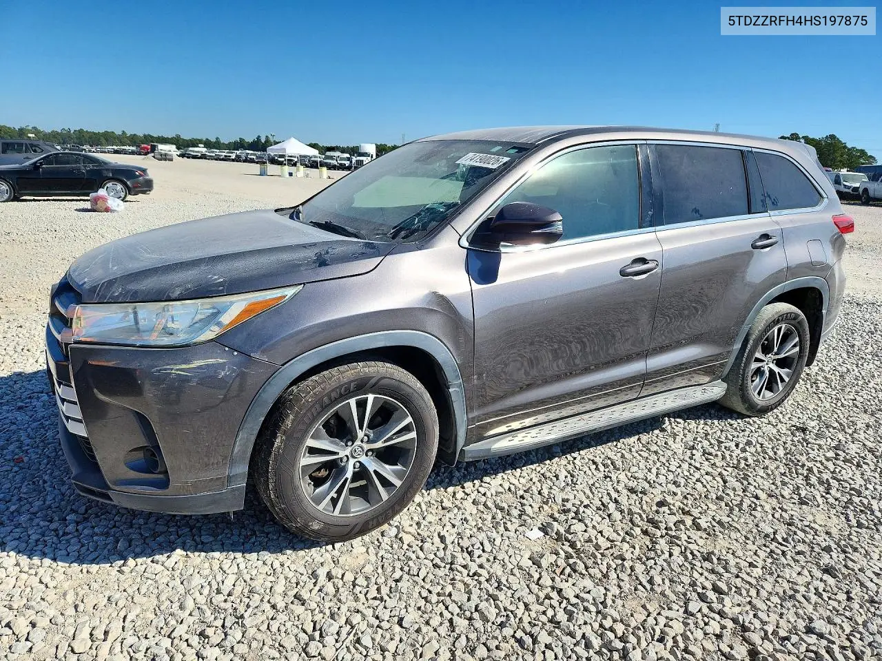 TOYOTA HIGHLANDER 2017, VIN 5TDZZRFH4HS197875