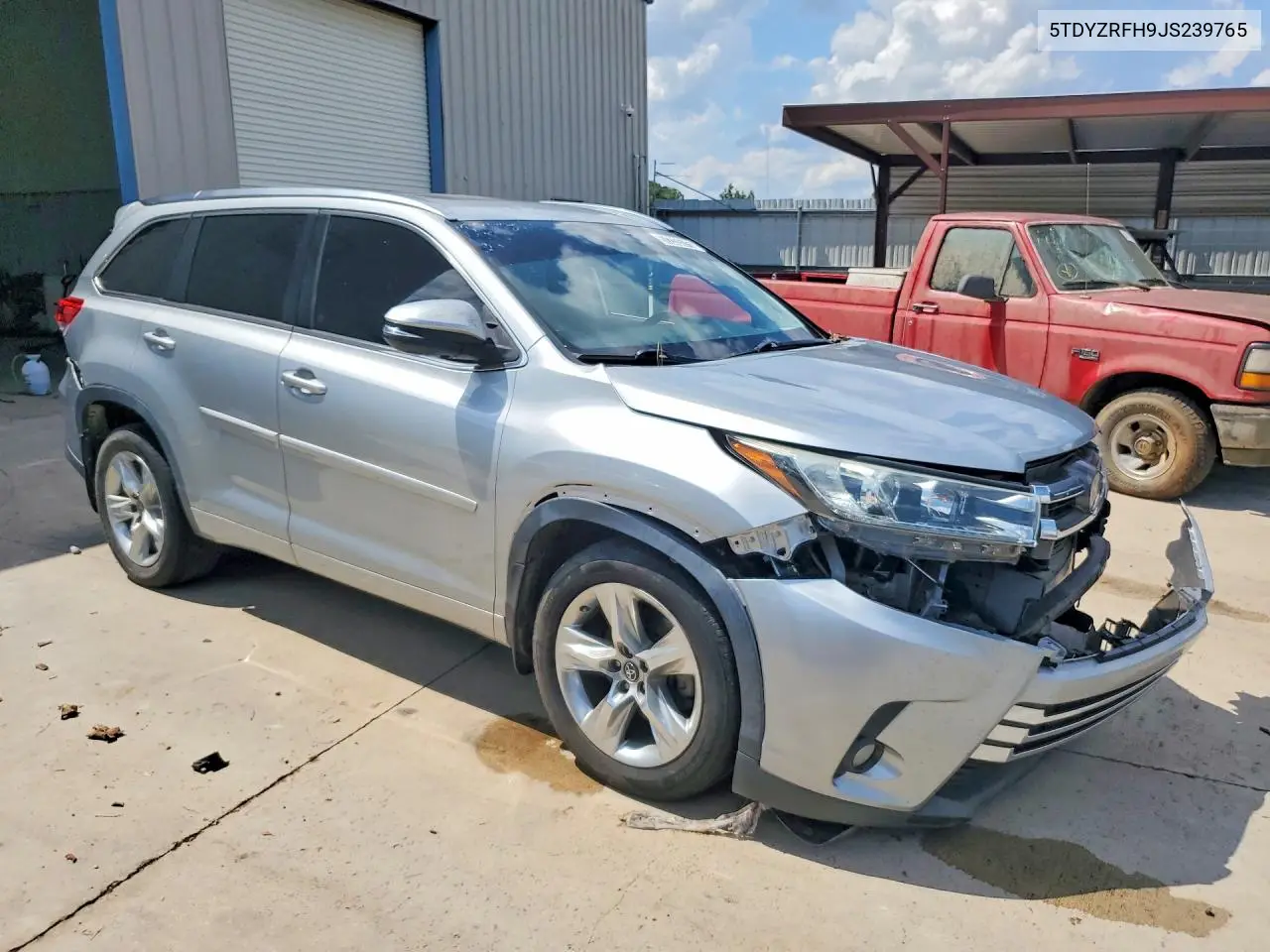 2018 TOYOTA HIGHLANDER VIN 5TDYZRFH9JS239765 — фото 4