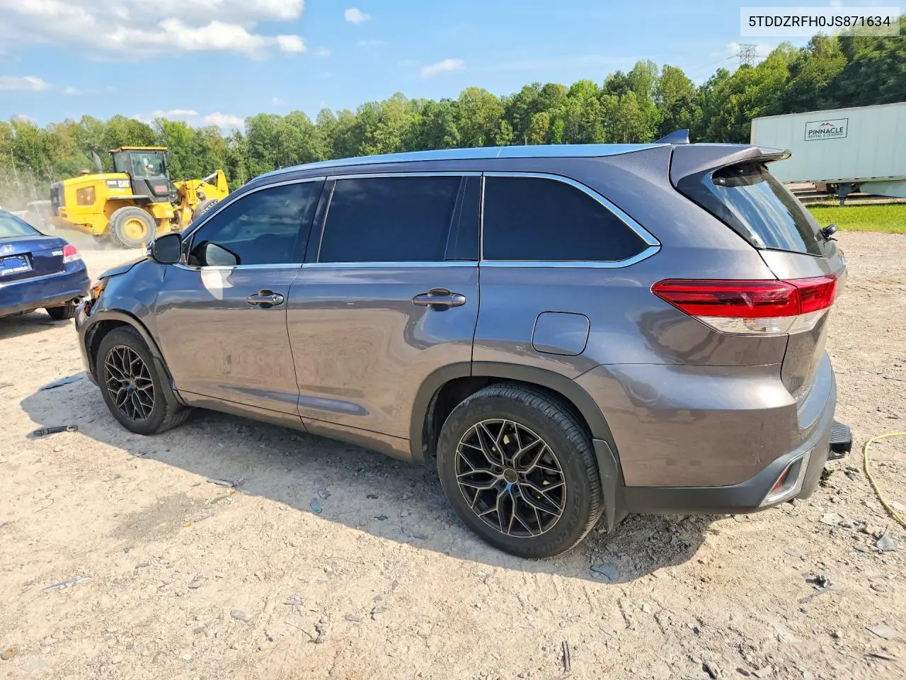 2018 TOYOTA HIGHLANDER VIN 5TDDZRFH0JS871634 — фото 2