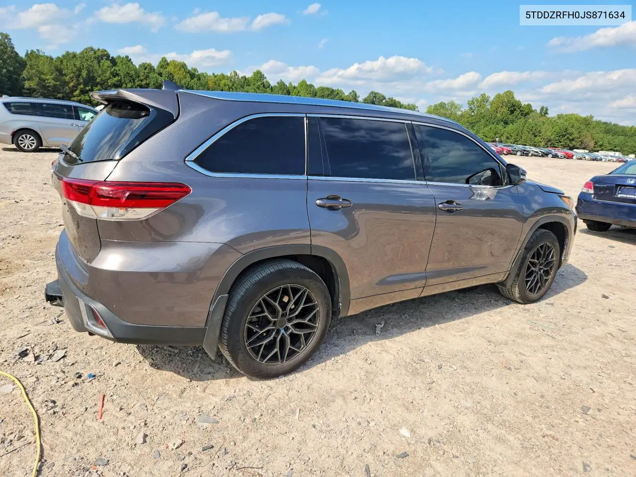 2018 TOYOTA HIGHLANDER VIN 5TDDZRFH0JS871634 — фото 3