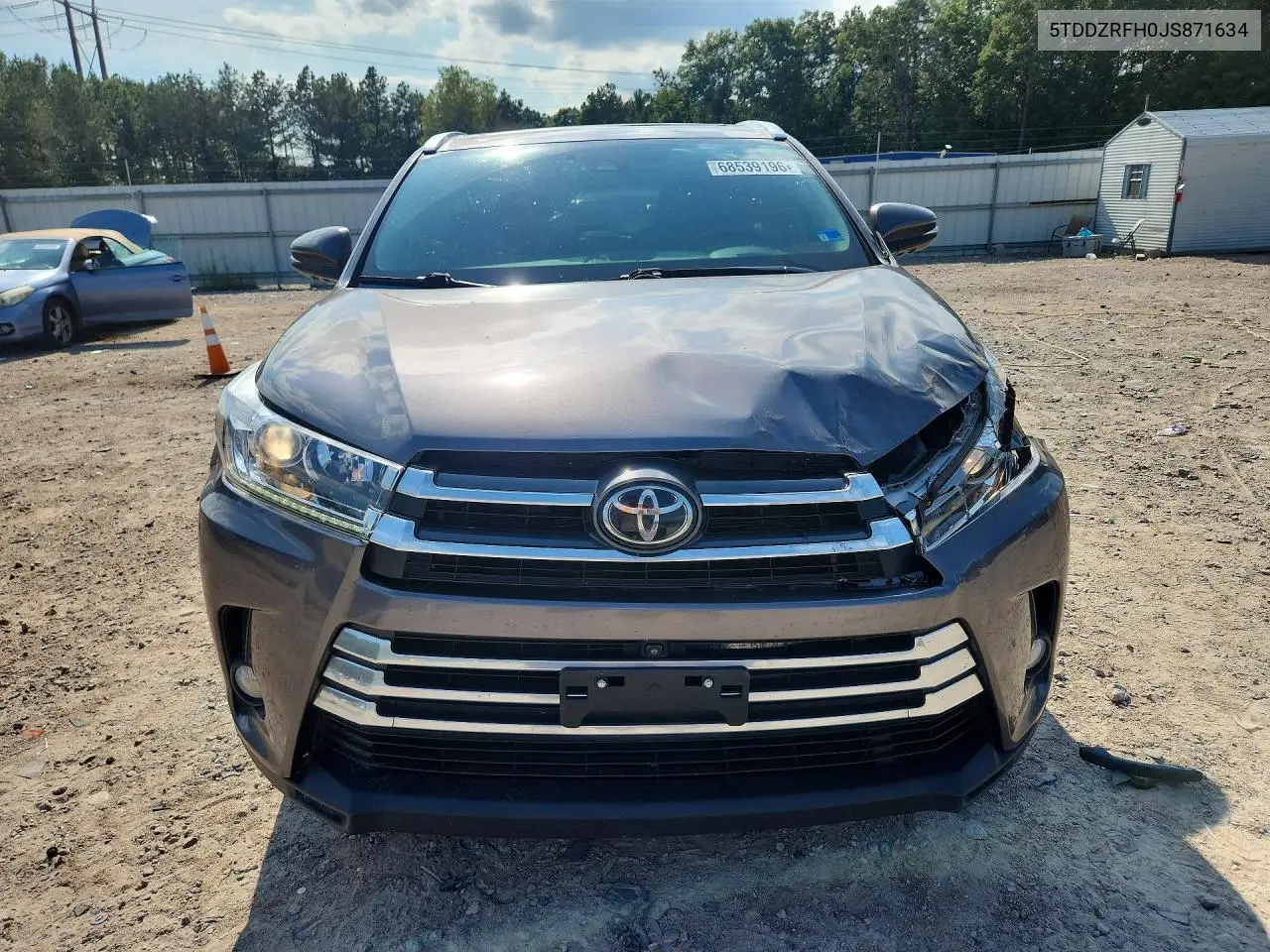 2018 TOYOTA HIGHLANDER VIN 5TDDZRFH0JS871634 — фото 5