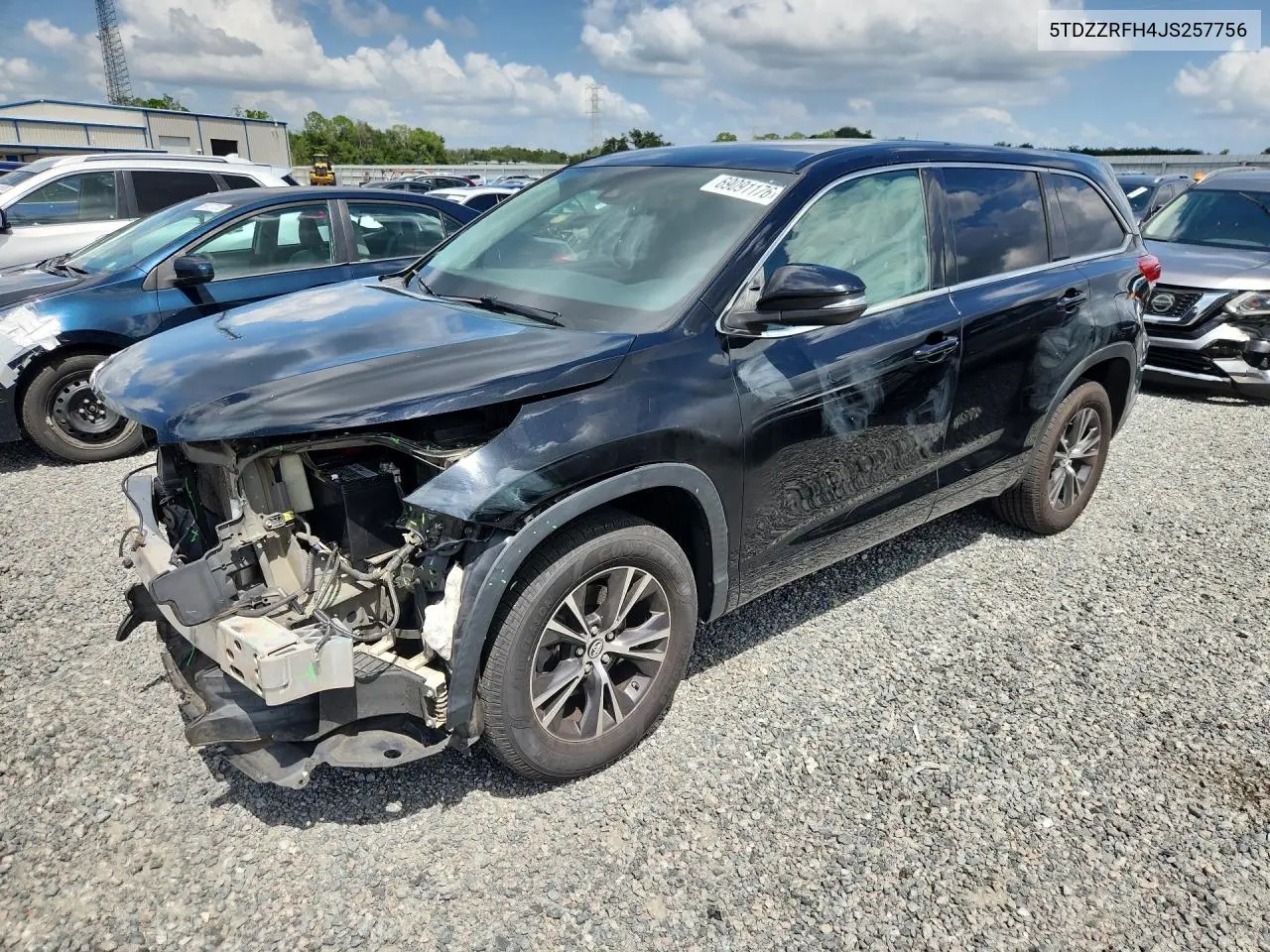 TOYOTA HIGHLANDER 2018, VIN 5TDZZRFH4JS257756