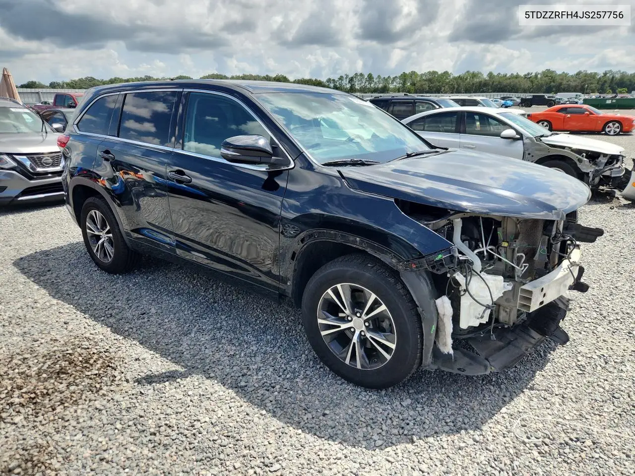 2018 TOYOTA HIGHLANDER VIN 5TDZZRFH4JS257756 — фото 4