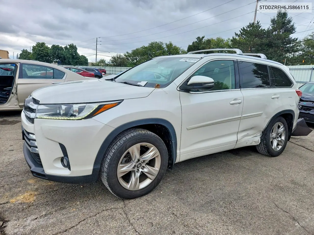TOYOTA HIGHLANDER 2018, VIN 5TDDZRFH6JS866115