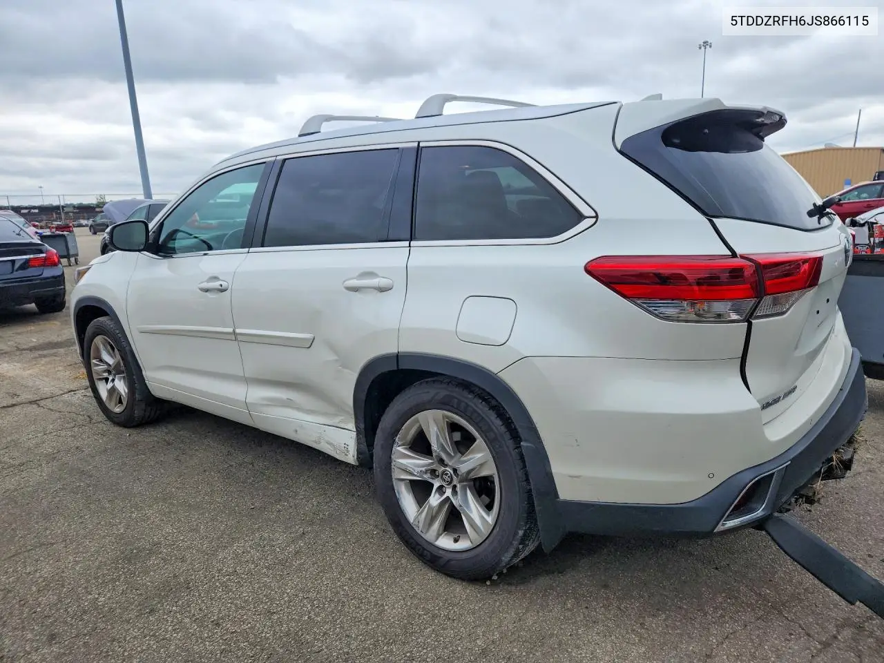 2018 TOYOTA HIGHLANDER VIN 5TDDZRFH6JS866115 — фото 2