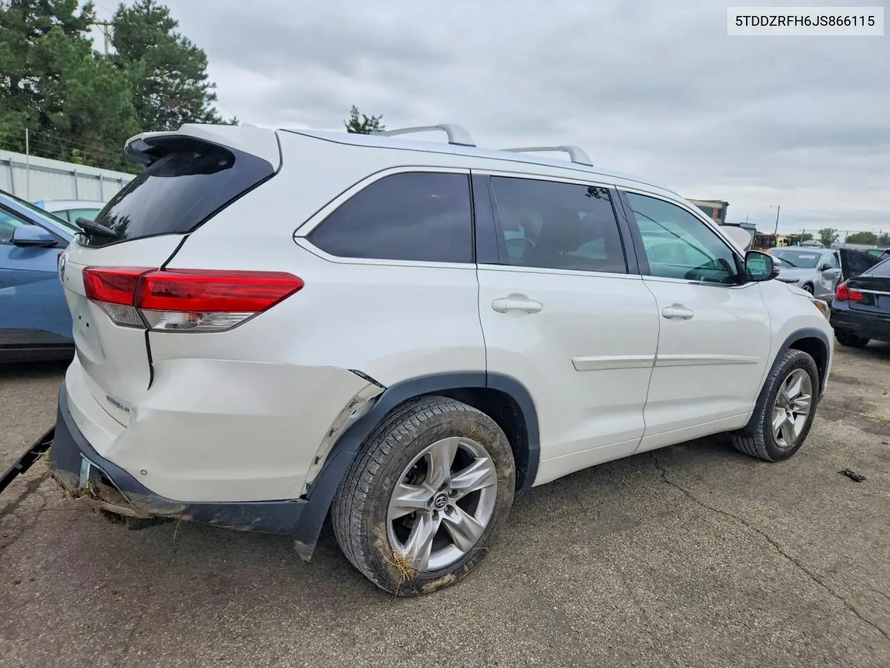 2018 TOYOTA HIGHLANDER VIN 5TDDZRFH6JS866115 — фото 3