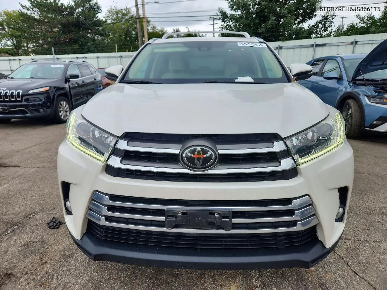 2018 TOYOTA HIGHLANDER VIN 5TDDZRFH6JS866115 — фото 5