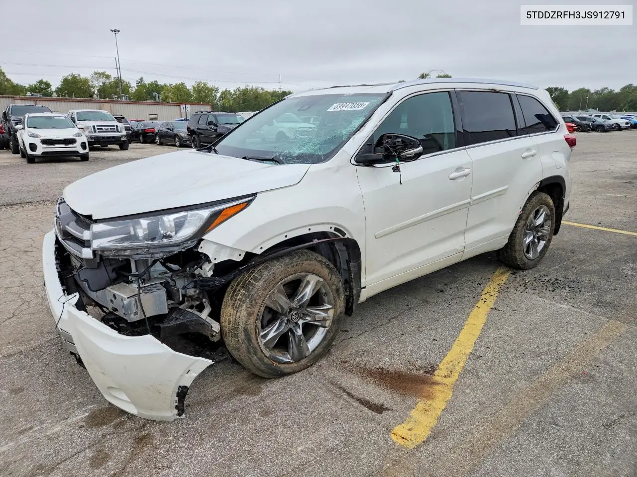 TOYOTA HIGHLANDER 2018, VIN 5TDDZRFH3JS912791
