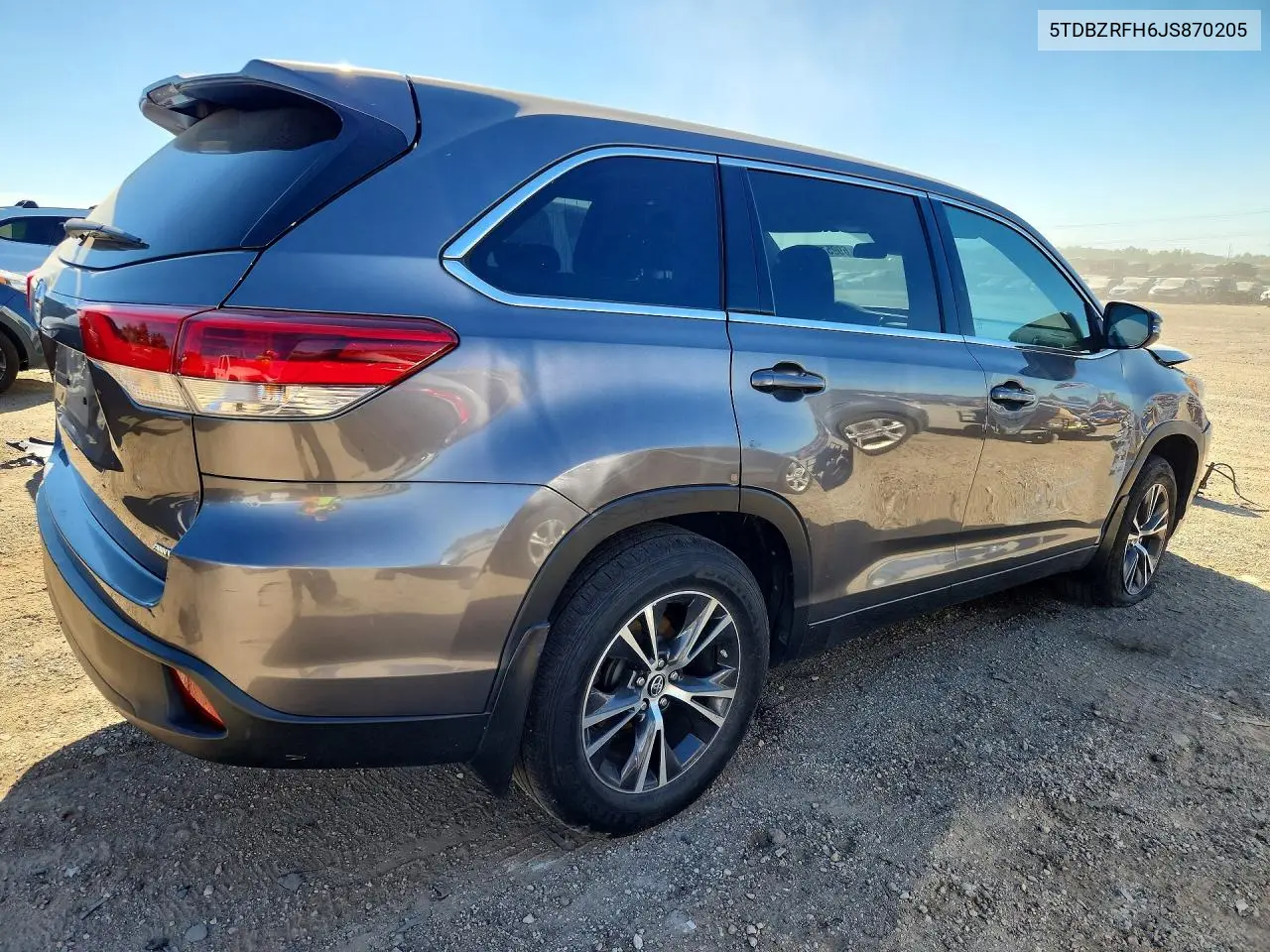 2018 TOYOTA HIGHLANDER VIN 5TDBZRFH6JS870205 — фото 3