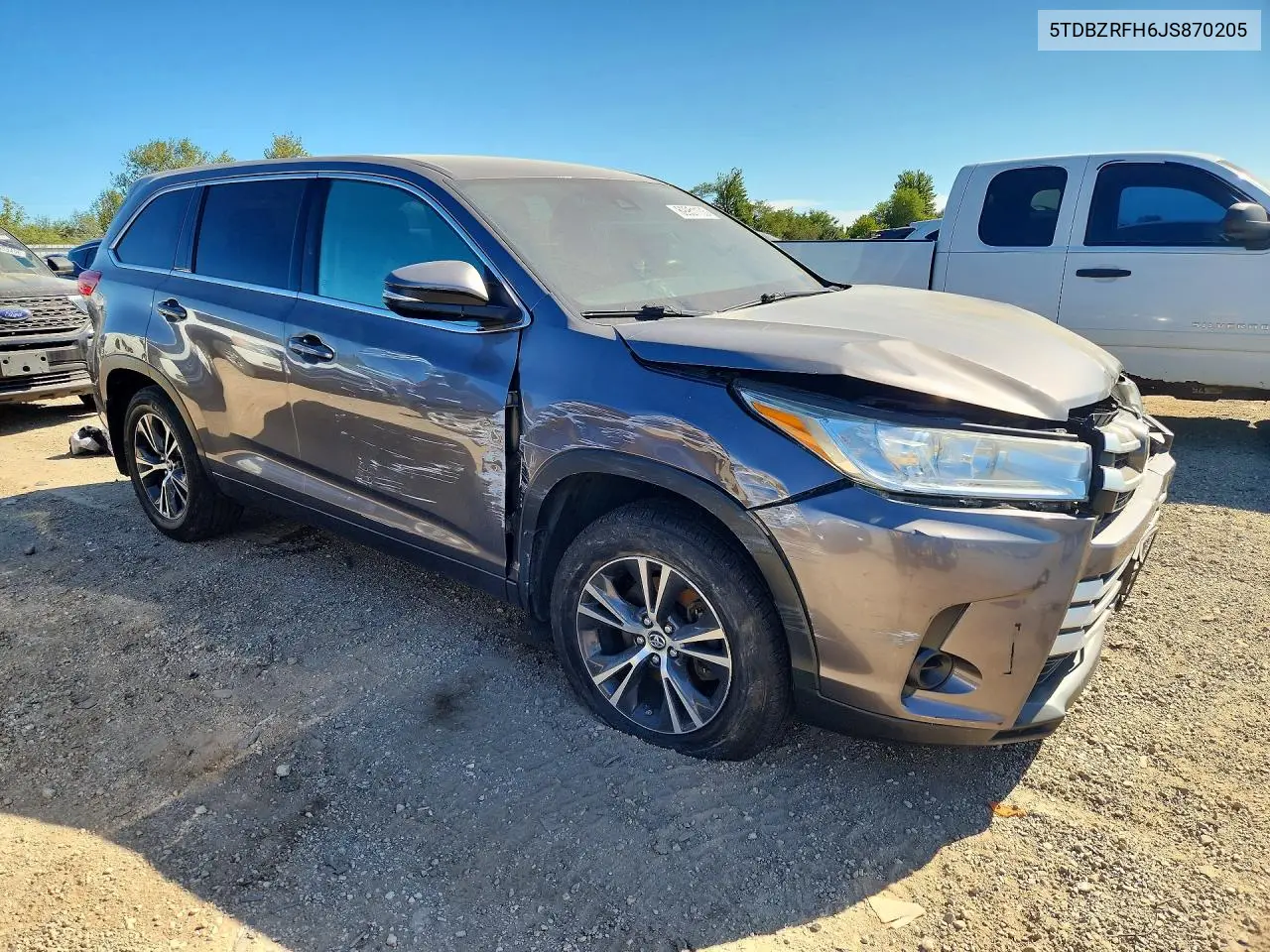 2018 TOYOTA HIGHLANDER VIN 5TDBZRFH6JS870205 — фото 4