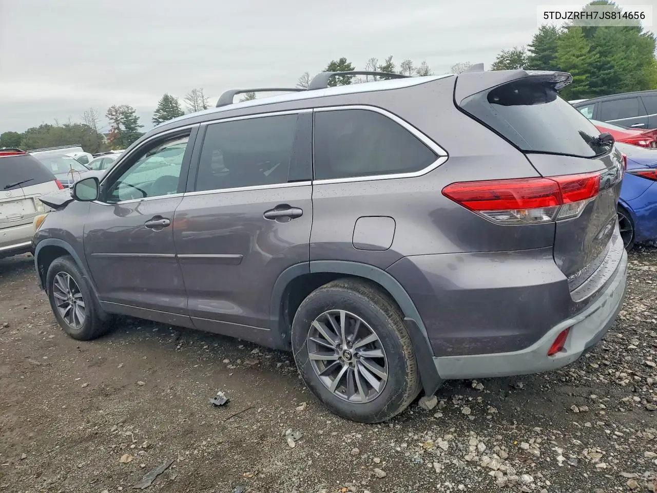 2018 TOYOTA HIGHLANDER VIN 5TDJZRFH7JS814656 — фото 2