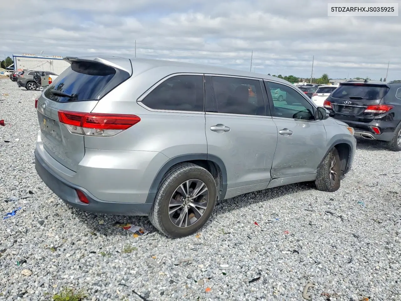 2018 TOYOTA HIGHLANDER VIN 5TDZARFHXJS035925 — фото 3