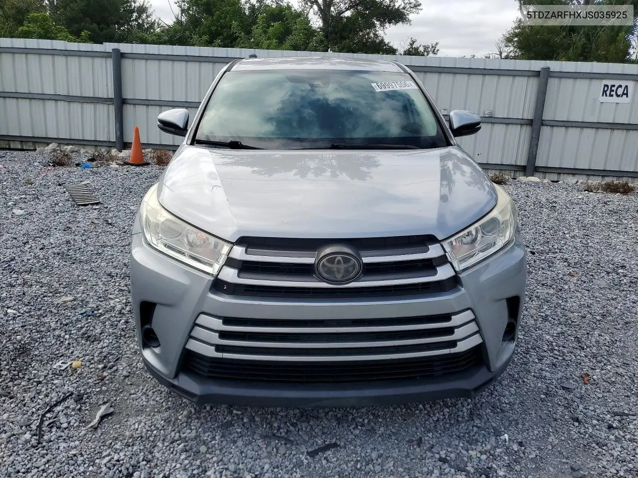 2018 TOYOTA HIGHLANDER VIN 5TDZARFHXJS035925 — фото 5