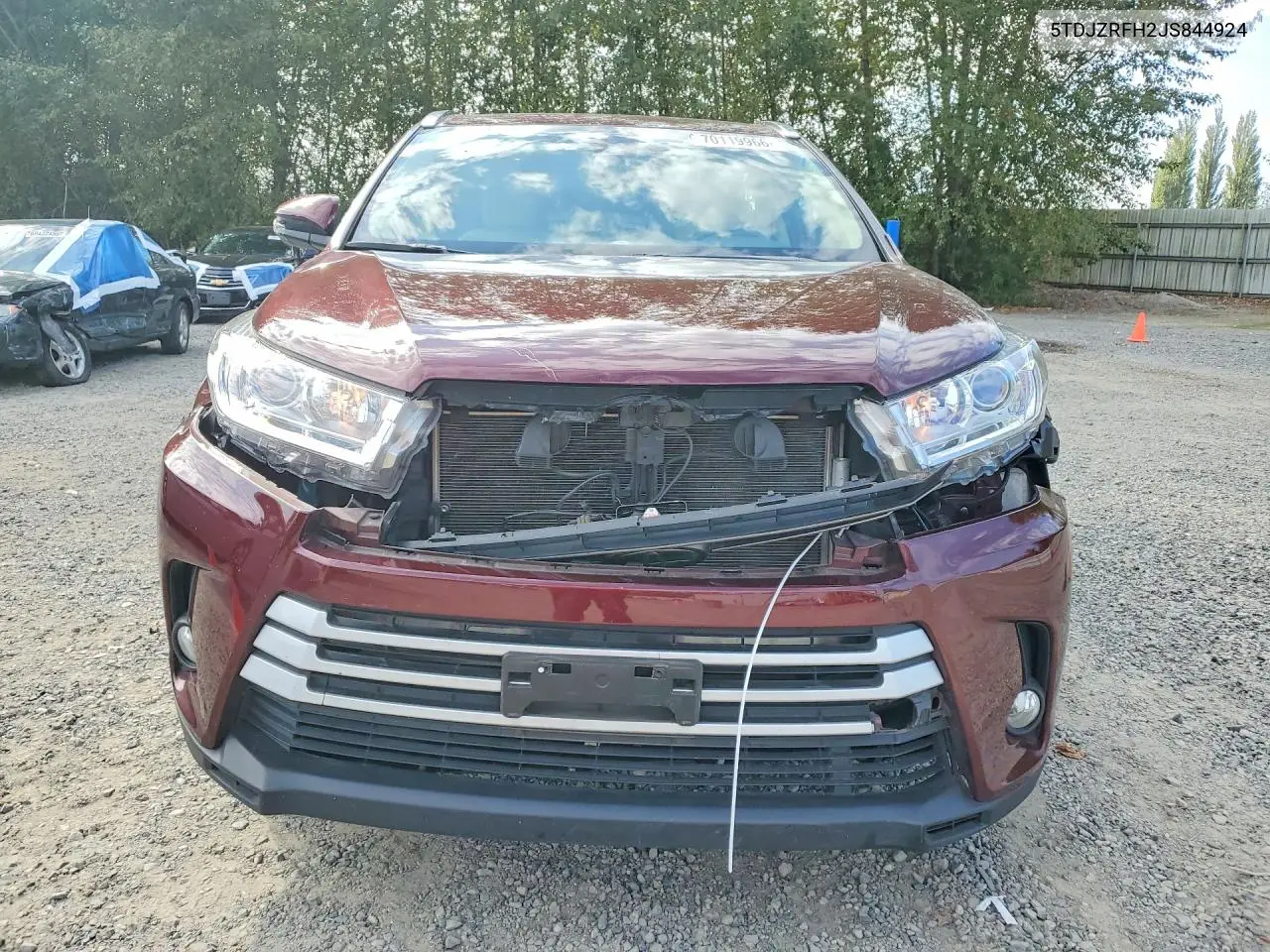 2018 TOYOTA HIGHLANDER VIN 5TDJZRFH2JS844924 — фото 5