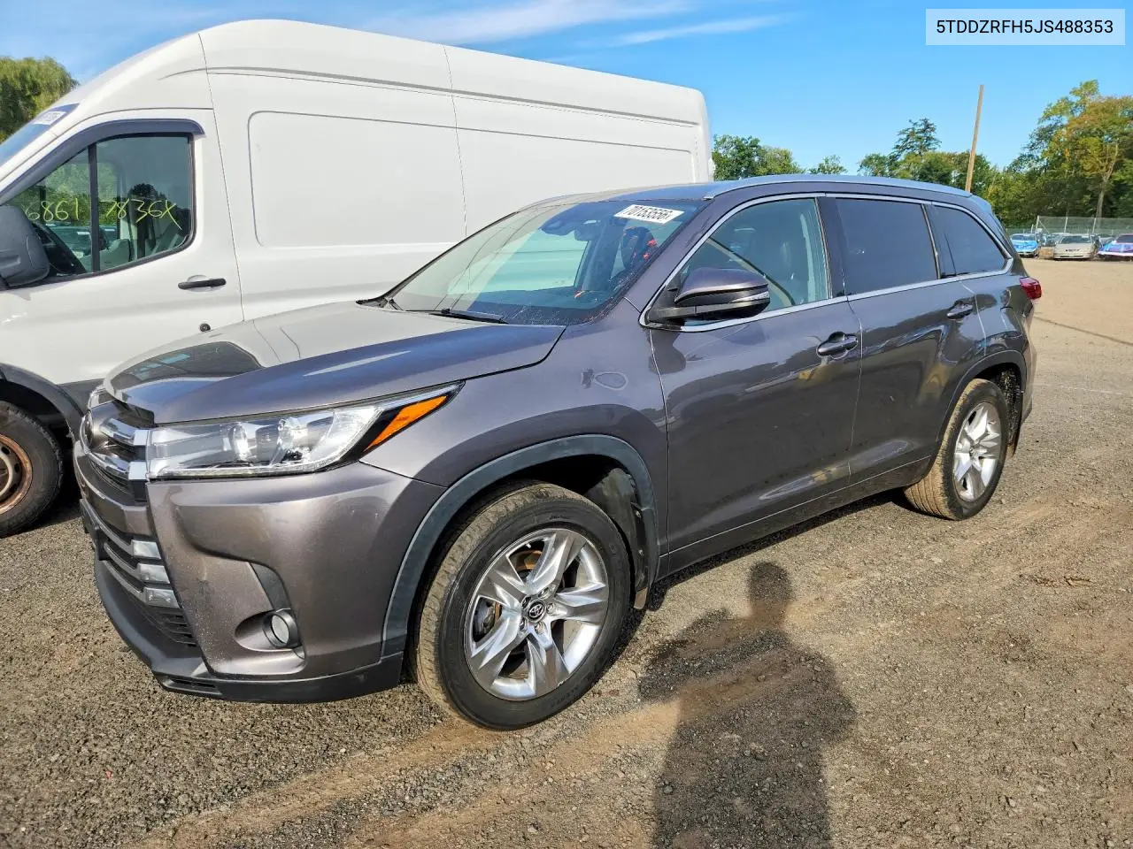 TOYOTA HIGHLANDER 2018, VIN 5TDDZRFH5JS488353