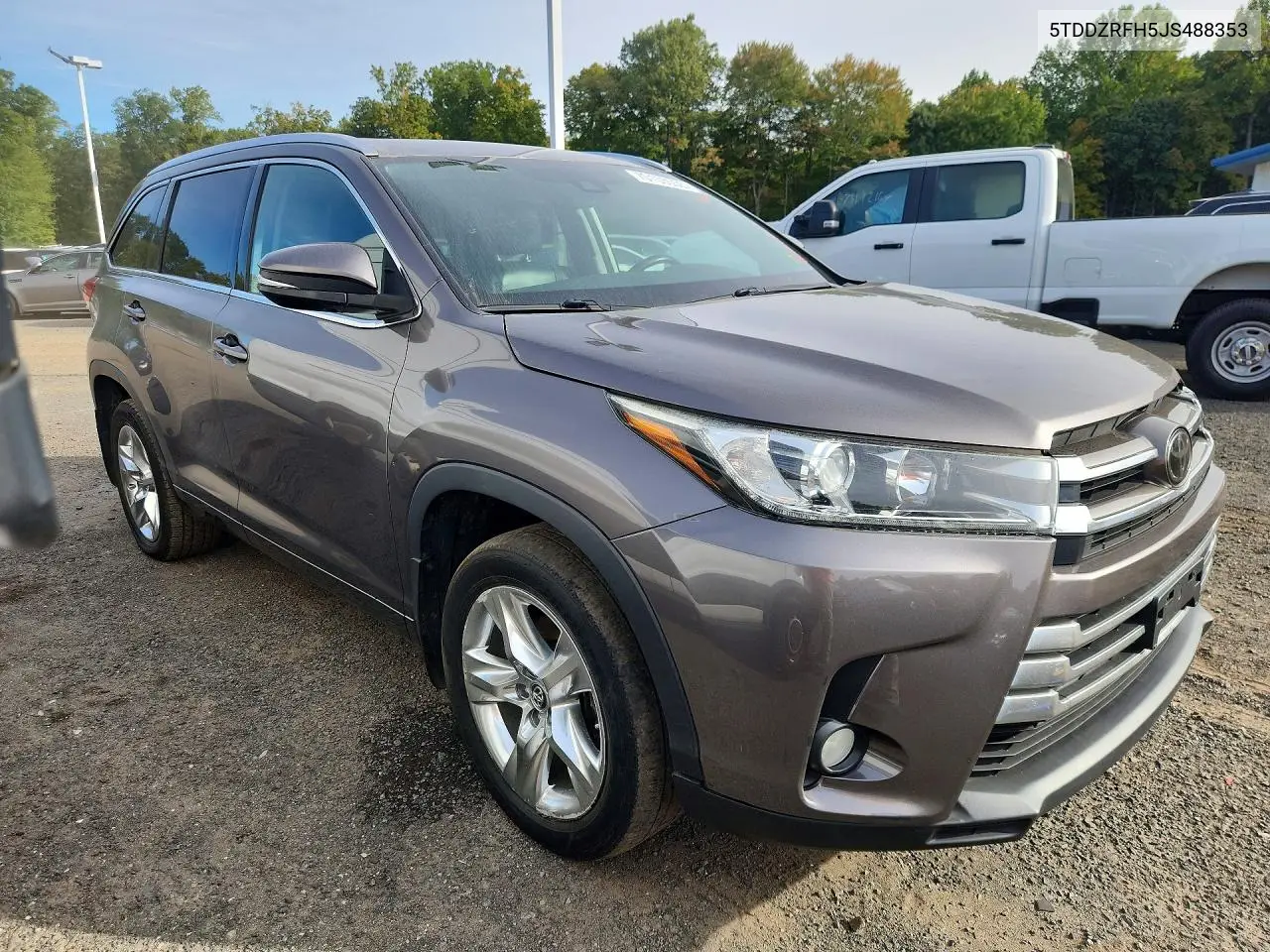 2018 TOYOTA HIGHLANDER VIN 5TDDZRFH5JS488353 — фото 4