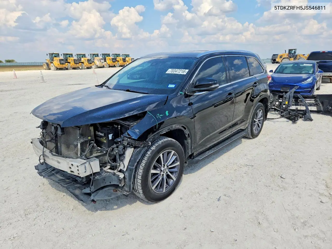 TOYOTA HIGHLANDER 2018, VIN 5TDKZRFH5JS546811