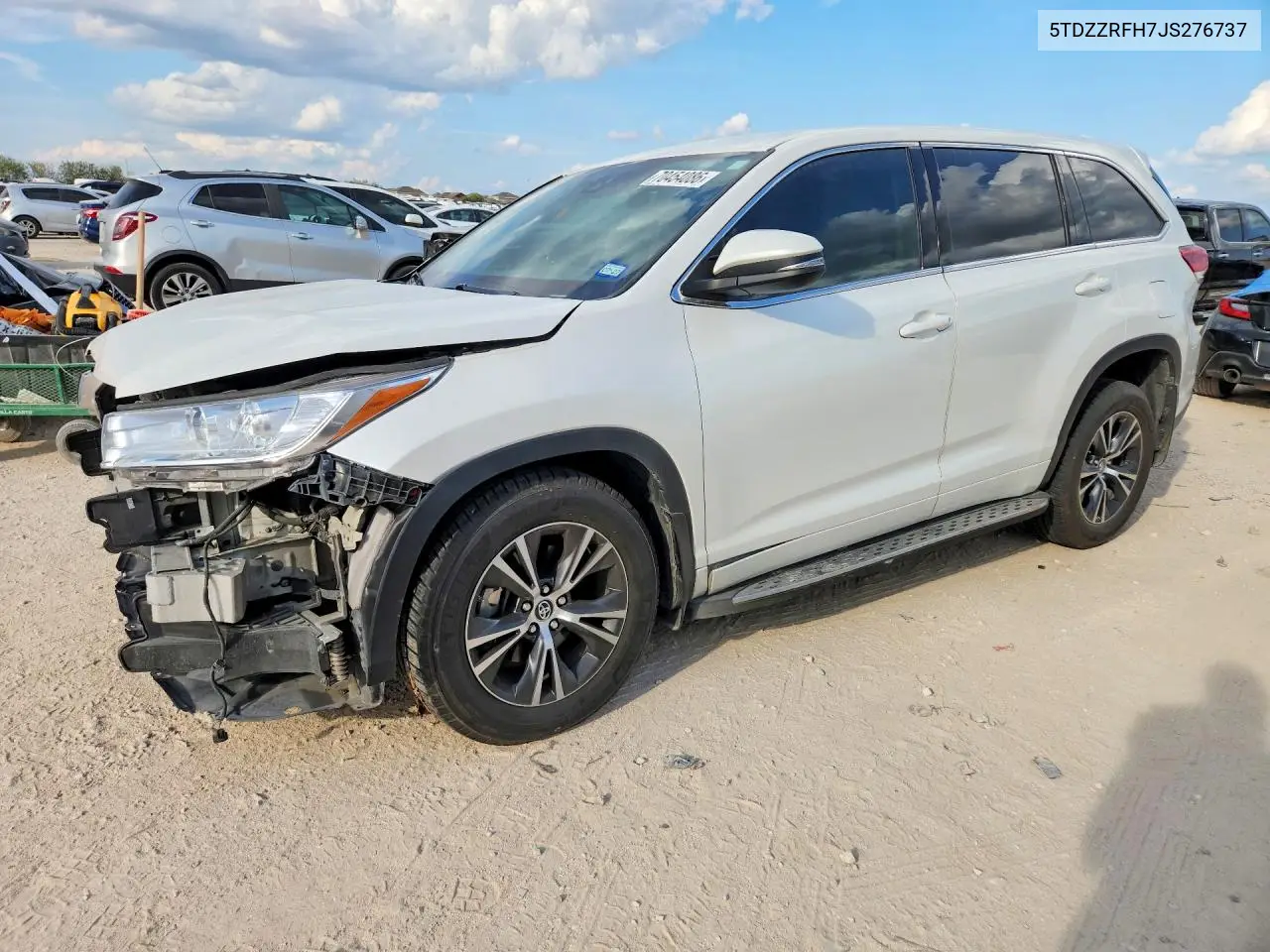 TOYOTA HIGHLANDER 2018, VIN 5TDZZRFH7JS276737