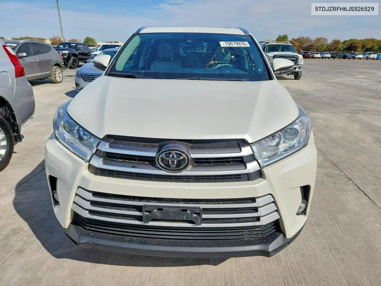 2018 TOYOTA HIGHLANDER VIN 5TDJZRFH6JS526529 — фото 5