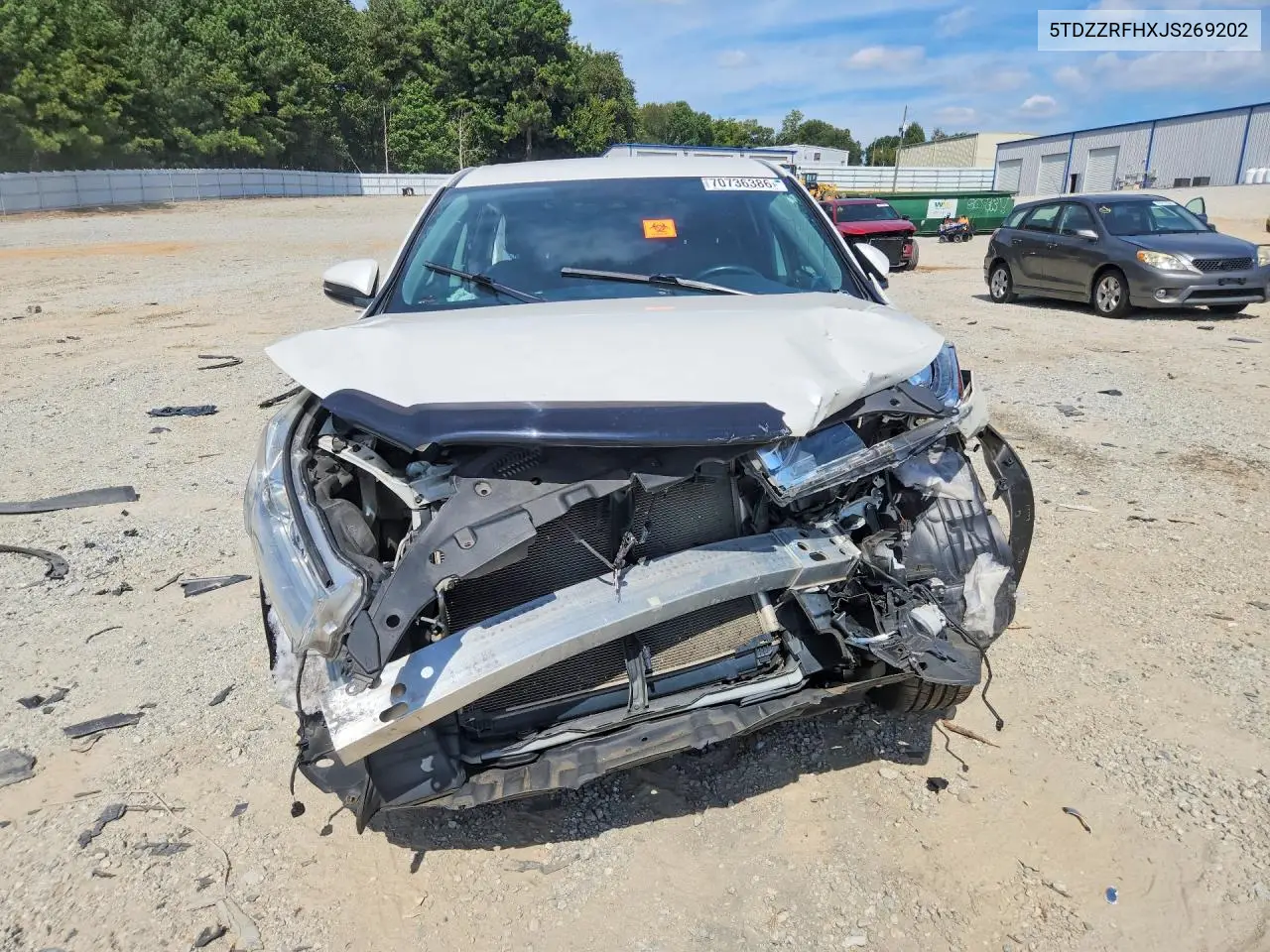 2018 TOYOTA HIGHLANDER VIN 5TDZZRFHXJS269202 — фото 5