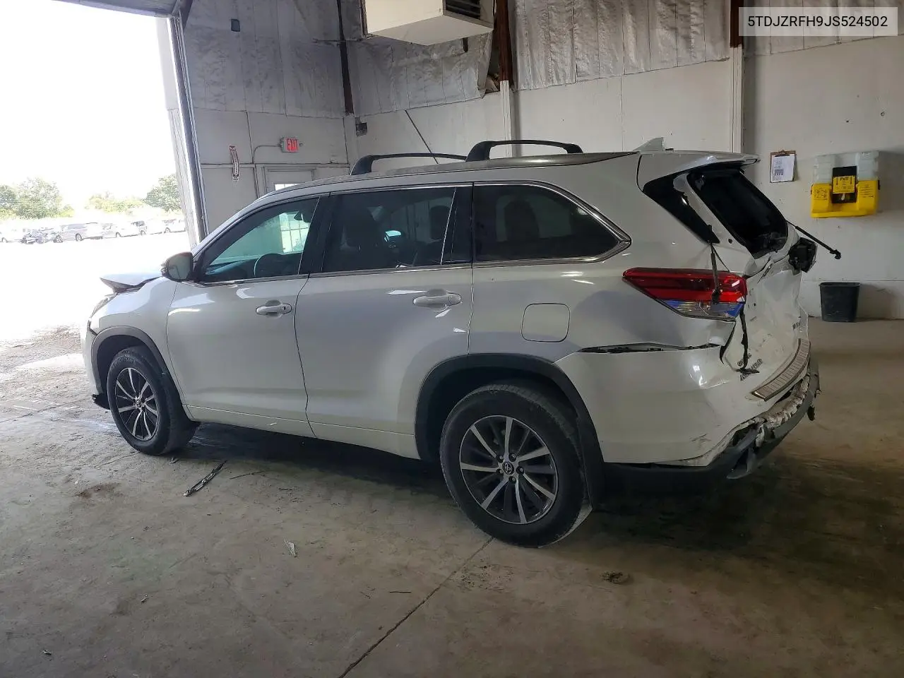 2018 TOYOTA HIGHLANDER VIN 5TDJZRFH9JS524502 — фото 2