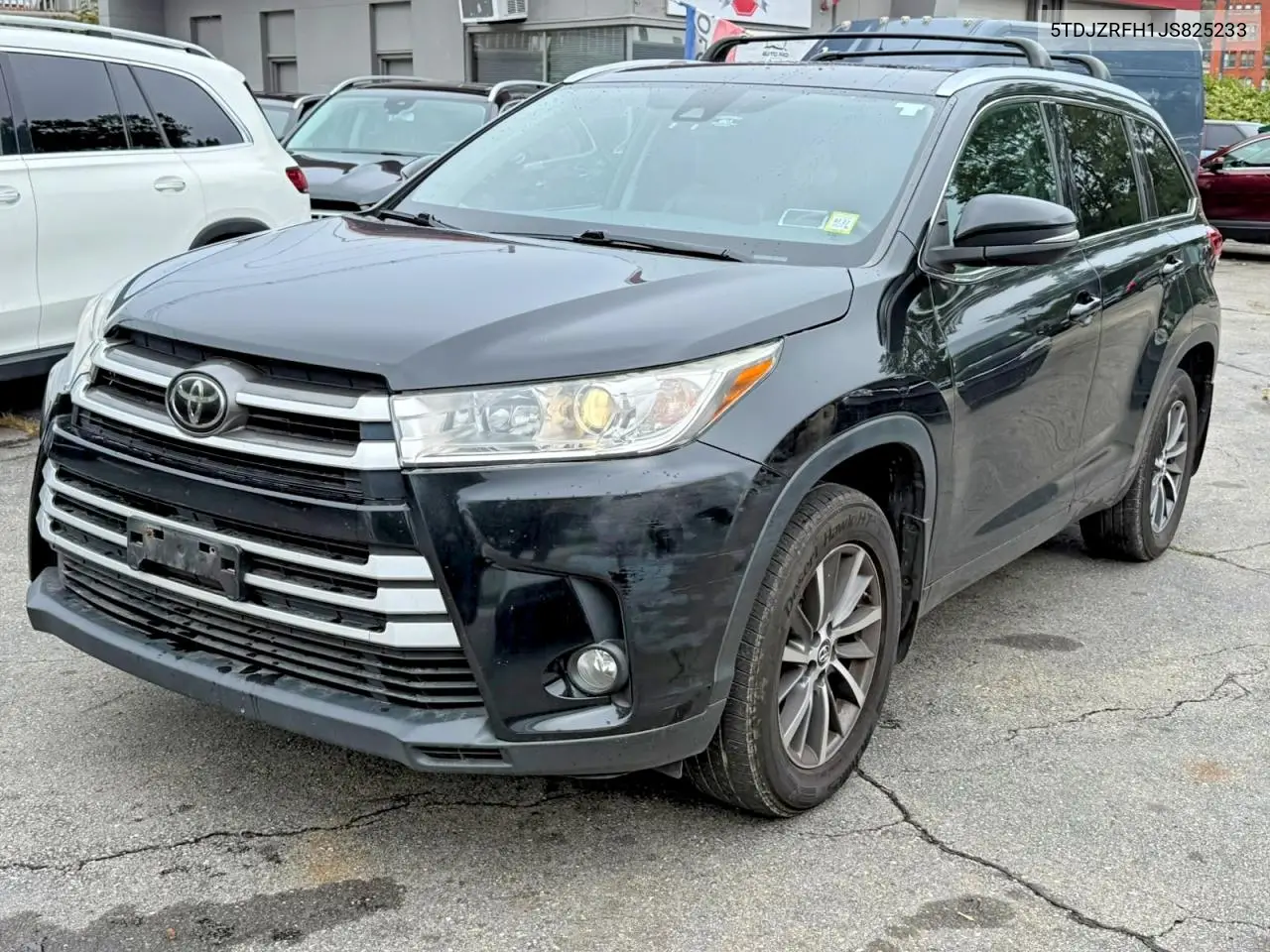 TOYOTA HIGHLANDER 2018, VIN 5TDJZRFH1JS825233