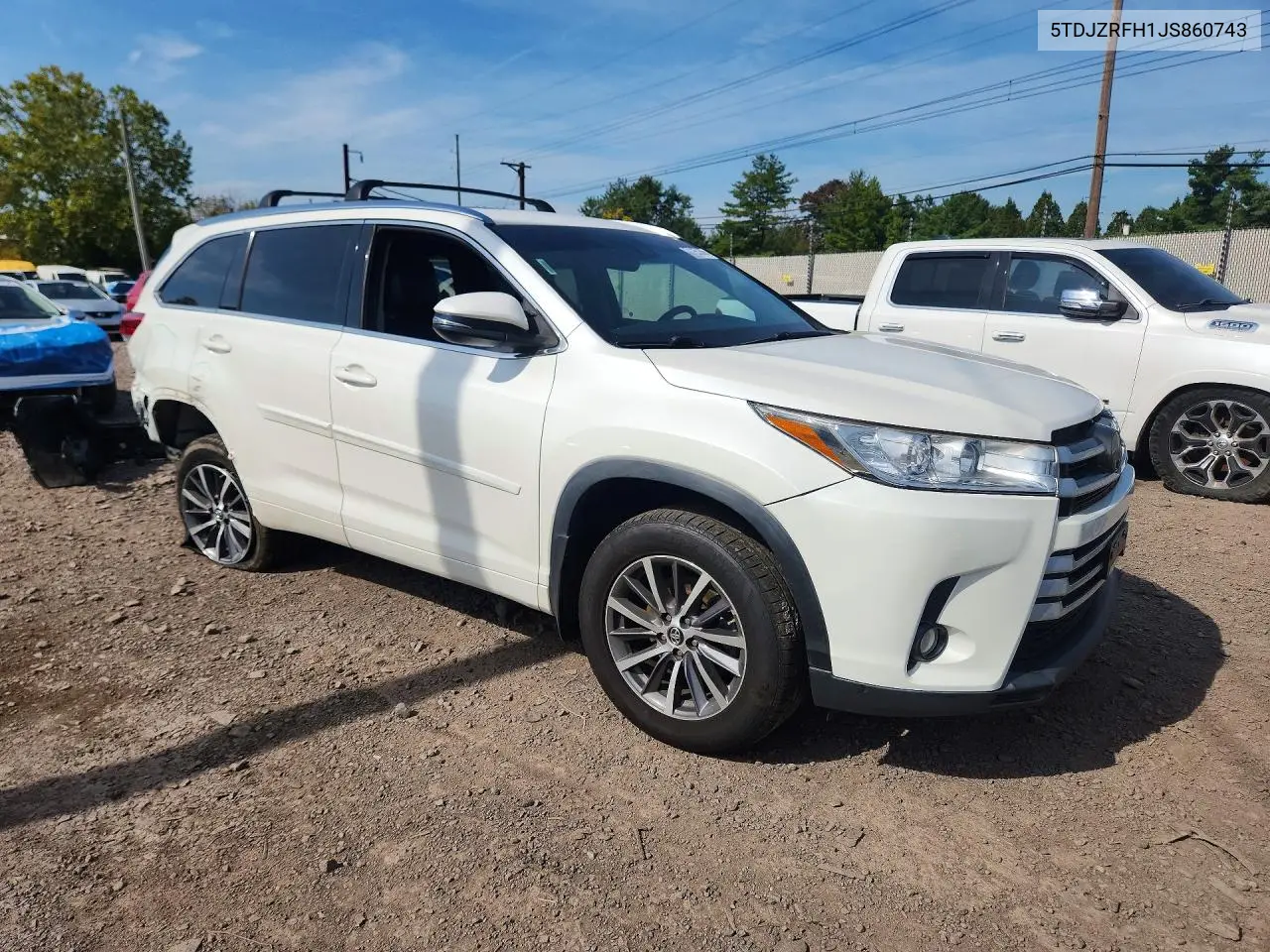 2018 TOYOTA HIGHLANDER VIN 5TDJZRFH1JS860743 — фото 4