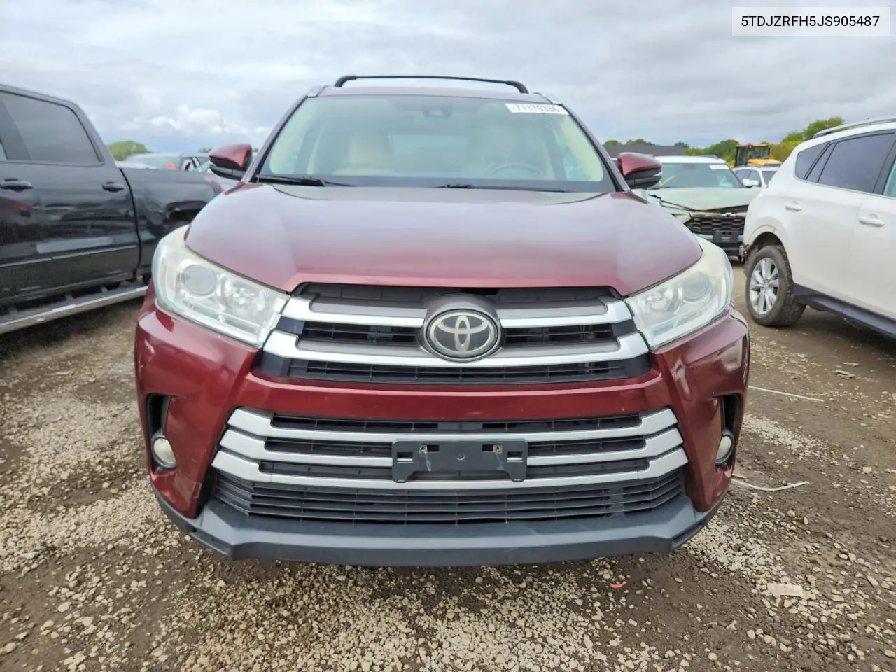2018 TOYOTA HIGHLANDER VIN 5TDJZRFH5JS905487 — фото 5