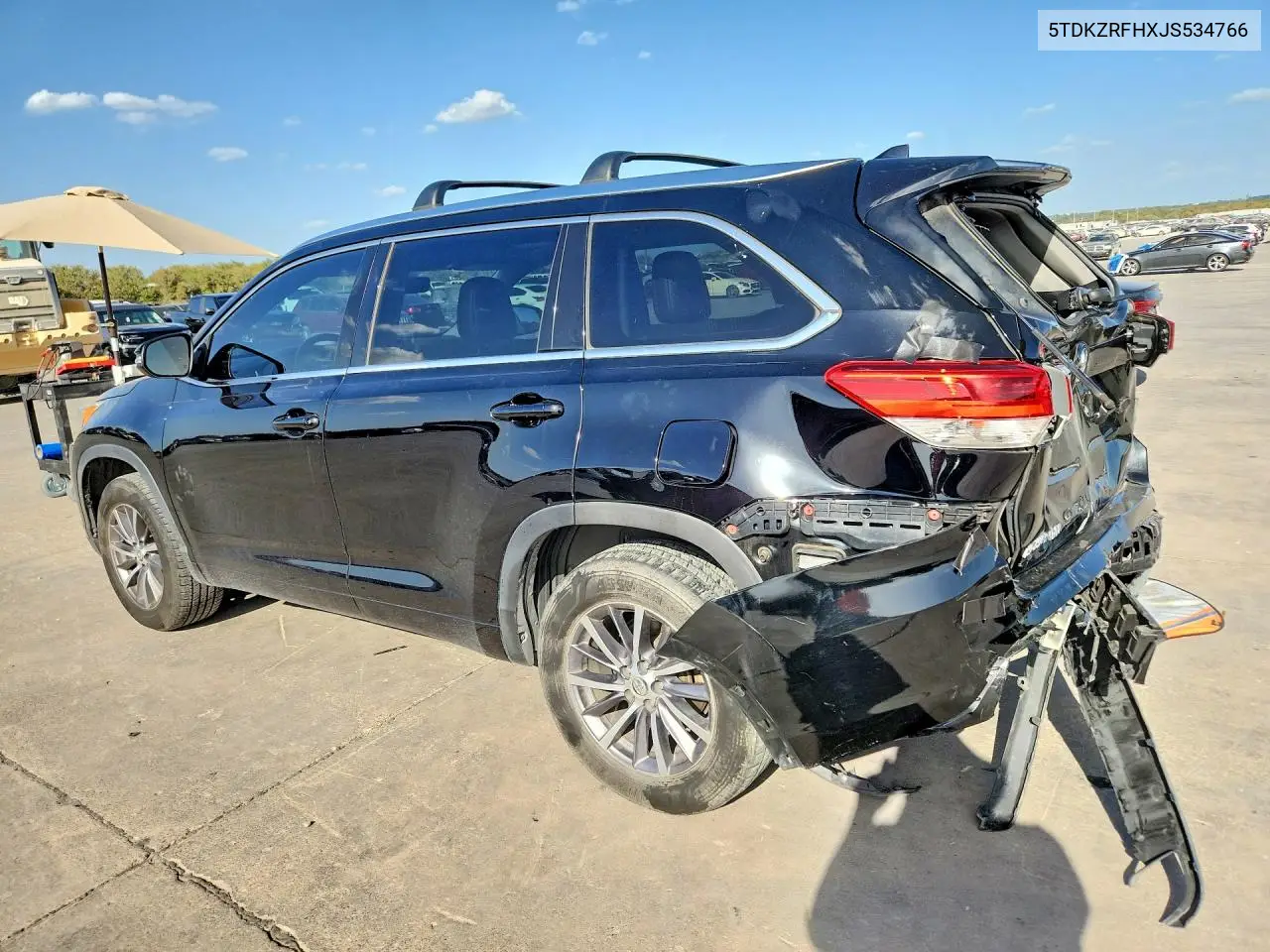 2018 TOYOTA HIGHLANDER VIN 5TDKZRFHXJS534766 — фото 2