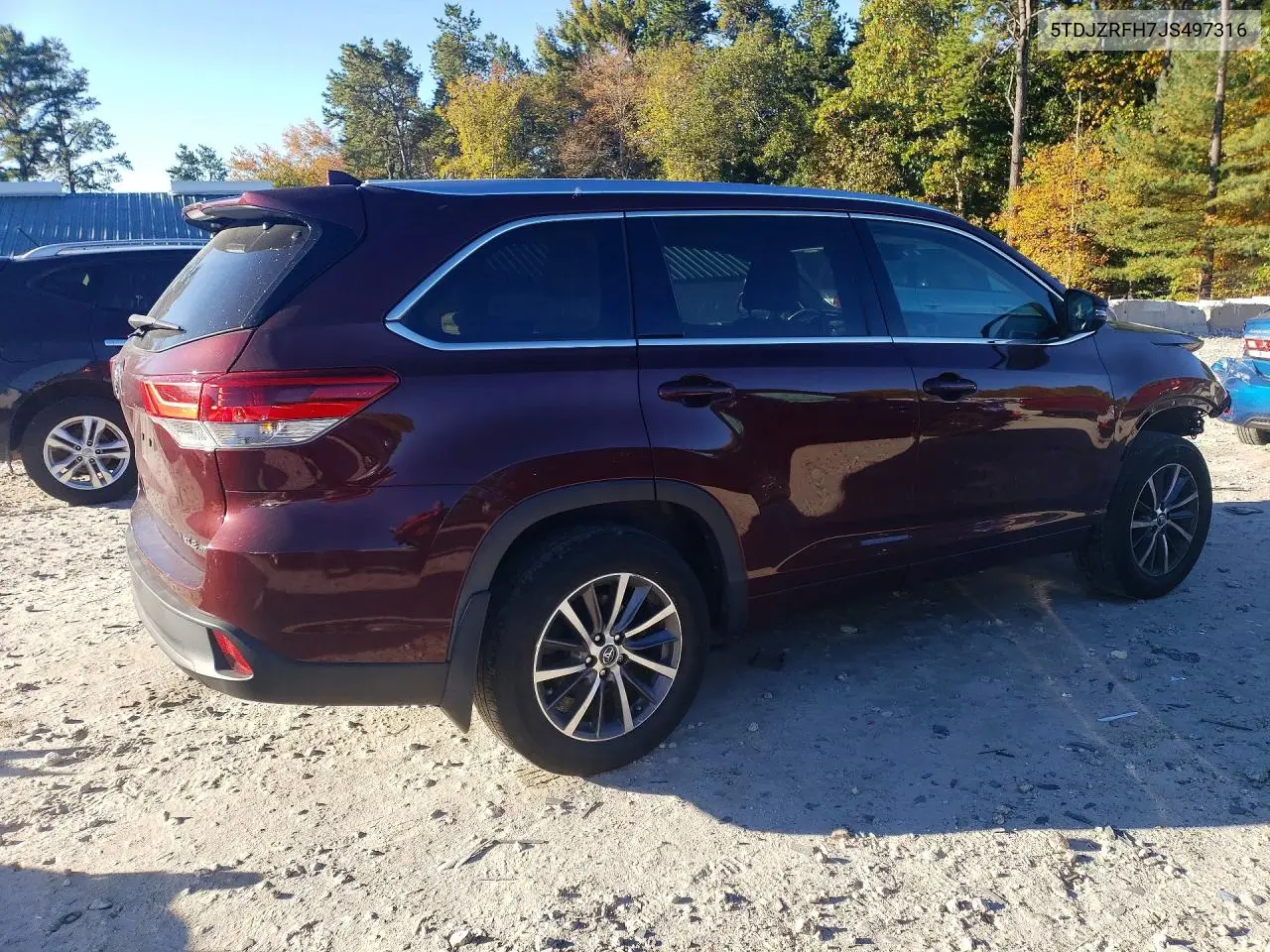 2018 TOYOTA HIGHLANDER VIN 5TDJZRFH7JS497316 — фото 3