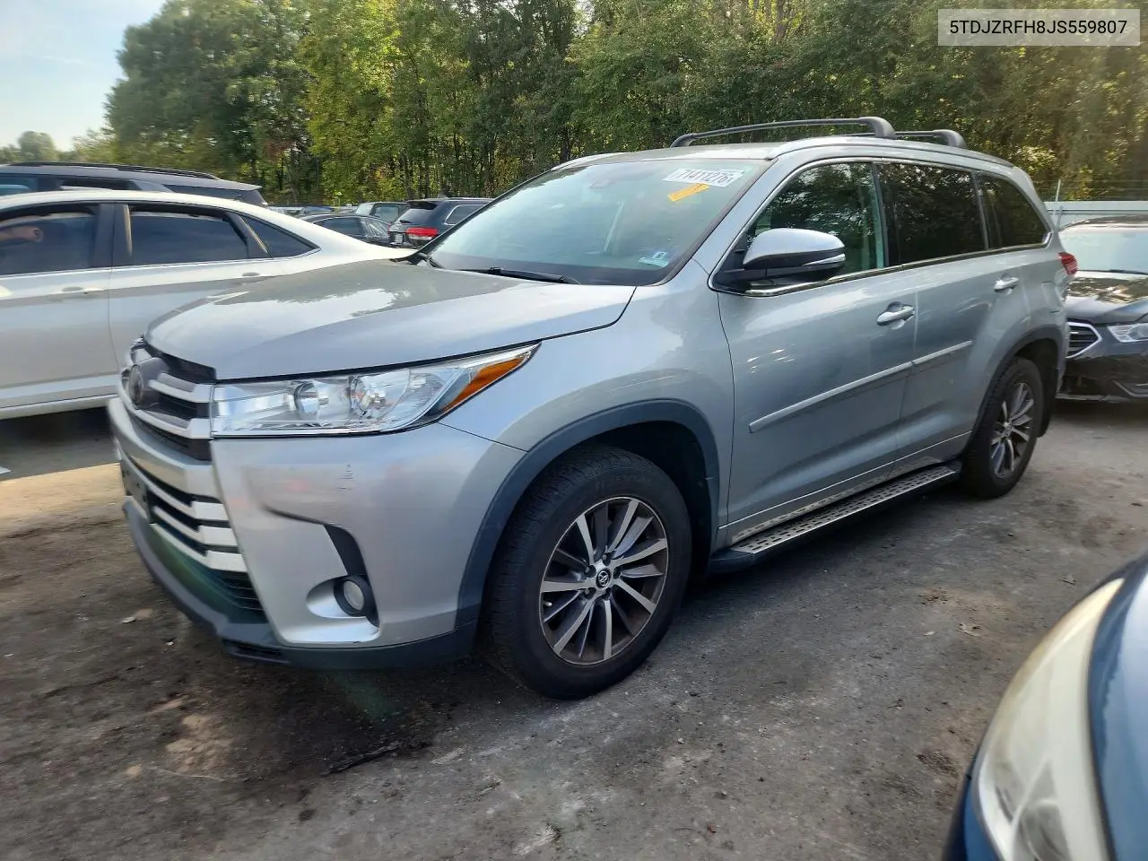 TOYOTA HIGHLANDER 2018, VIN 5TDJZRFH8JS559807