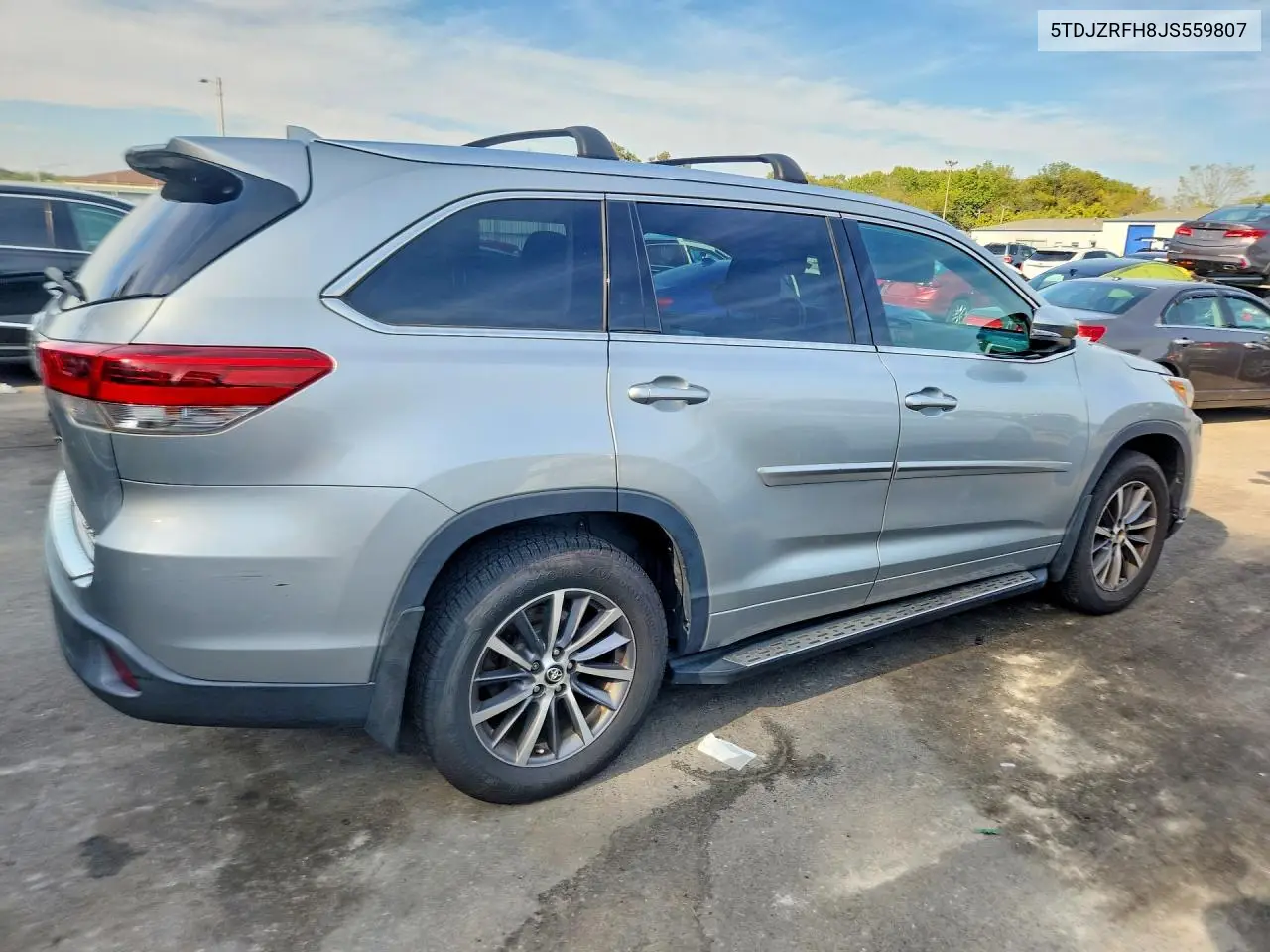 2018 TOYOTA HIGHLANDER VIN 5TDJZRFH8JS559807 — фото 3