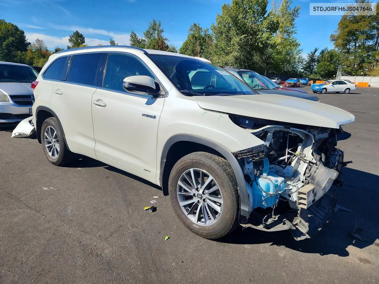 2018 TOYOTA HIGHLANDER VIN 5TDJGRFH6JS047646 — фото 4
