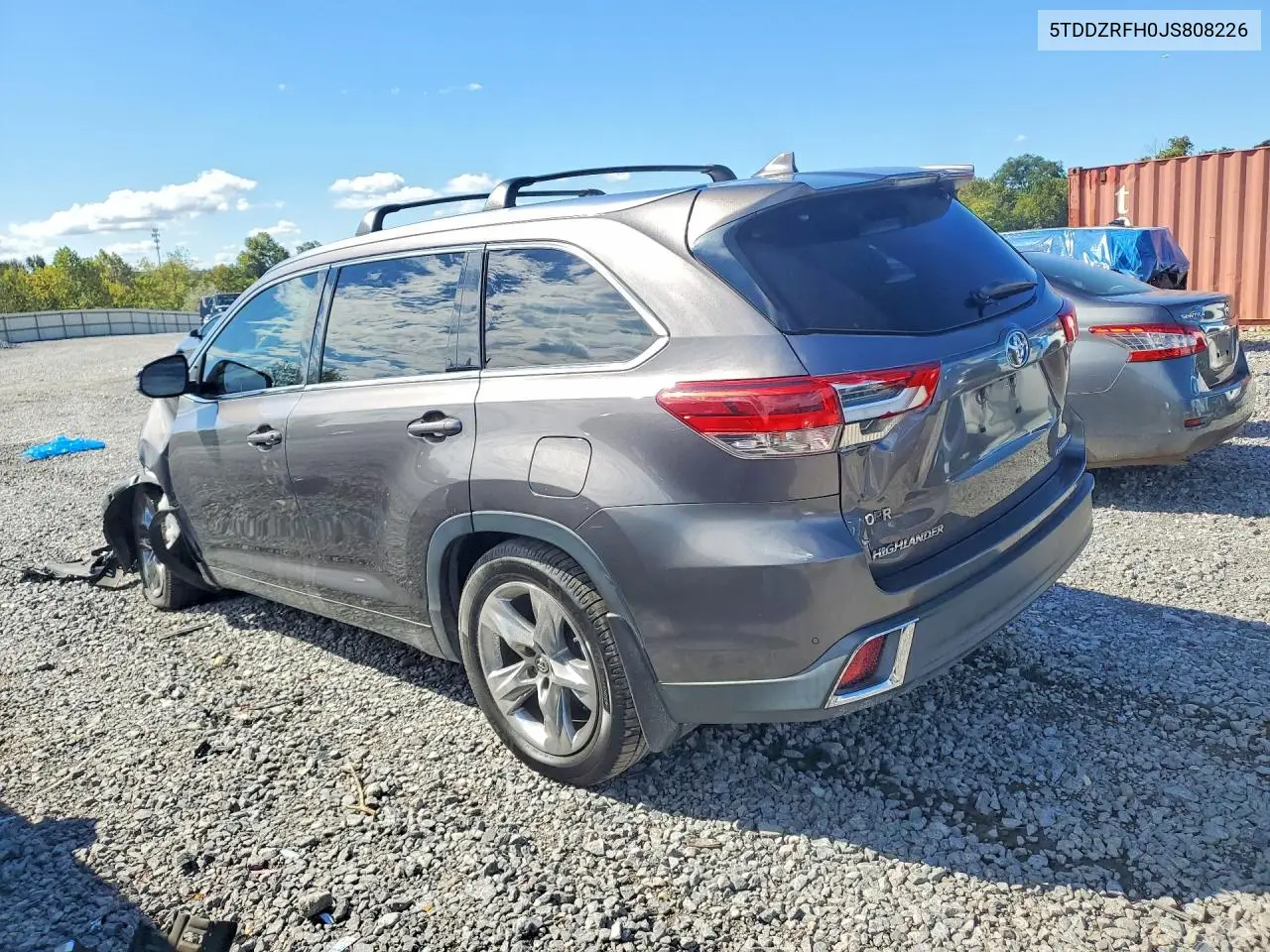 2018 TOYOTA HIGHLANDER VIN 5TDDZRFH0JS808226 — фото 2