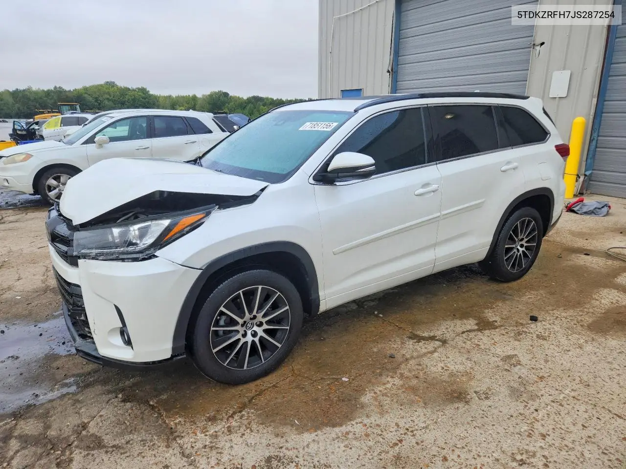 TOYOTA HIGHLANDER 2018, VIN 5TDKZRFH7JS287254